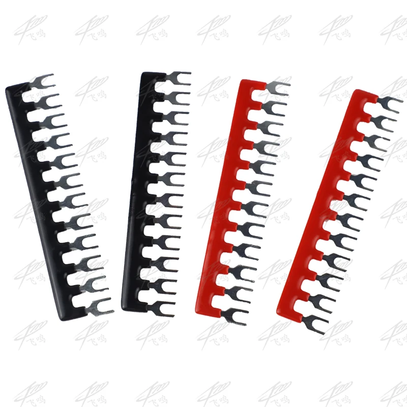2PCS TB1512 TB-1512 15A 12 Position Pre Insulated Fork Terminal Connection Strip tiebar 2 colors to choose TBD-10A