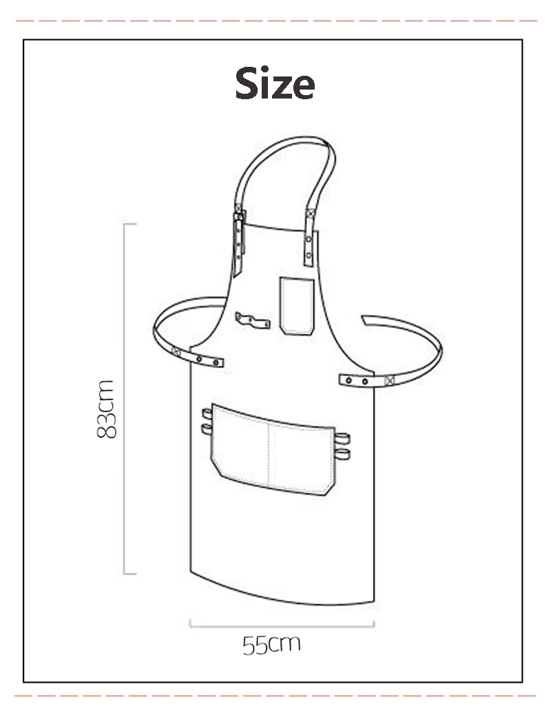 Хлопковый фартук для барбекю, нагрудник с кожаными ремешками, кухонный брезентовый фартук для женщин и мужчин, для приготовления пищи, ресторана, официантки, логотип на заказ