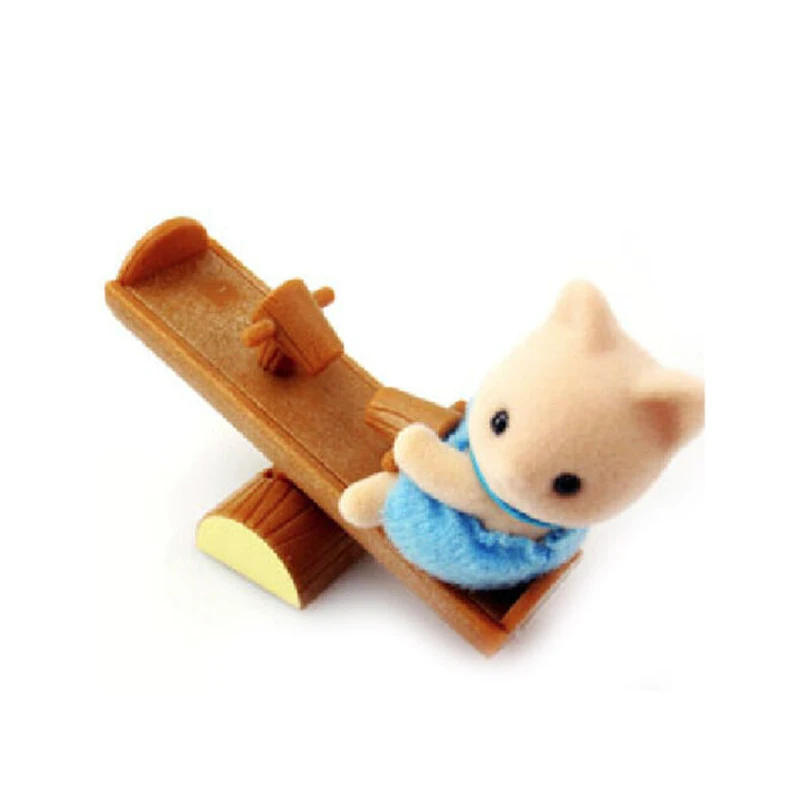 Sylvanian Family Cat Baby and Seesaw набор кукольный домик животных пушистые игрушки Фигурки