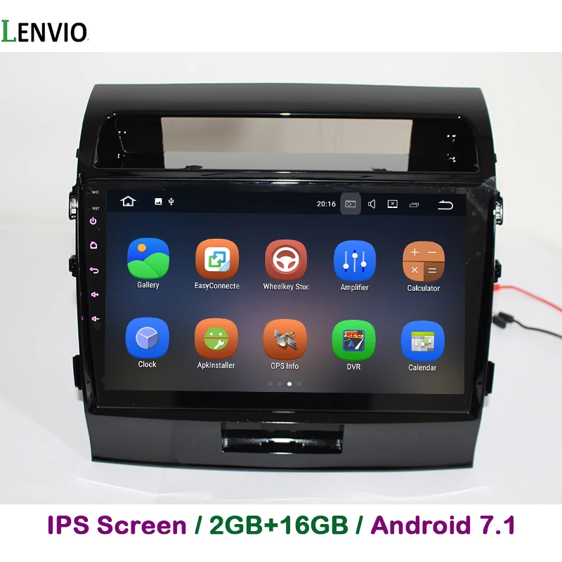 Автомобильный DVD плеер Lenvio IPS 2G RAM Android 7 1 с GPS навигацией для Toyota Land Cruiser 200 LC200 2008 2012
