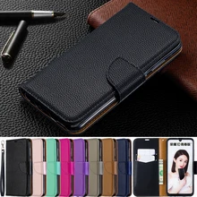 Wallet Phone Case for Huawei Psmart 2019 PU Leather Auto Folio Flip Cover Stand Magetic Closure with Card Holder