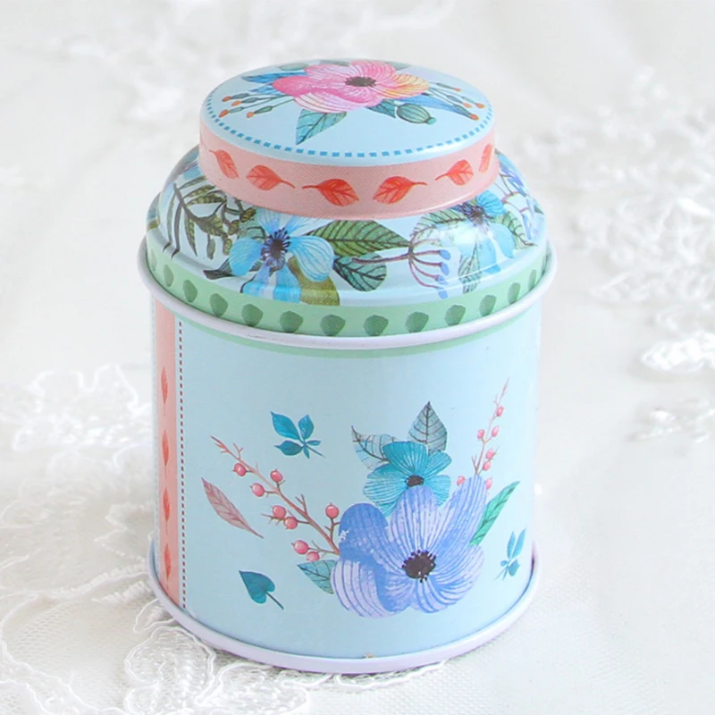 COCODE красивая коробка для хранения цветов маленькая металлическая жестяная коробка с бантиком чайная коробка для сахар, кофе Монета и хранения мелких вещей