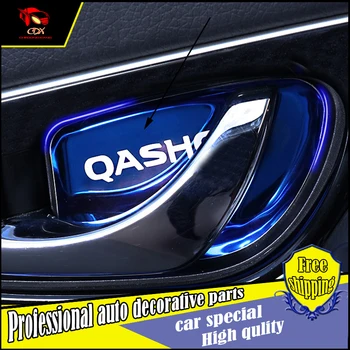 

Car styling 4PCS/set Interior door bowl cover trim For Nissan Qashqai 2016 car door bowl interior Decoration Trim Accessories