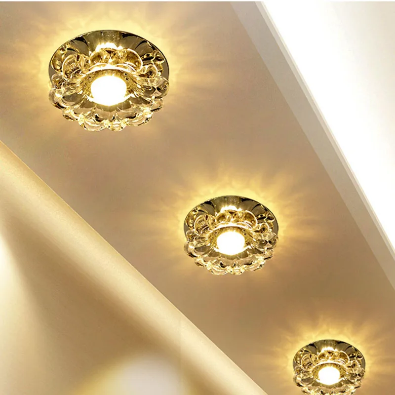 

Corridor Mirror Ceiling Lamp Aisle Veranda Lighting Down Crystal Mordern Surface Mounted LED Ceiling Lights For Living Room