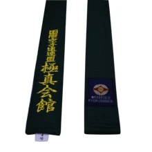 Sinobudo alta qualidade profissional kyokushin kai karate cintos kyokushin iko bordado cinto de karatê confortável