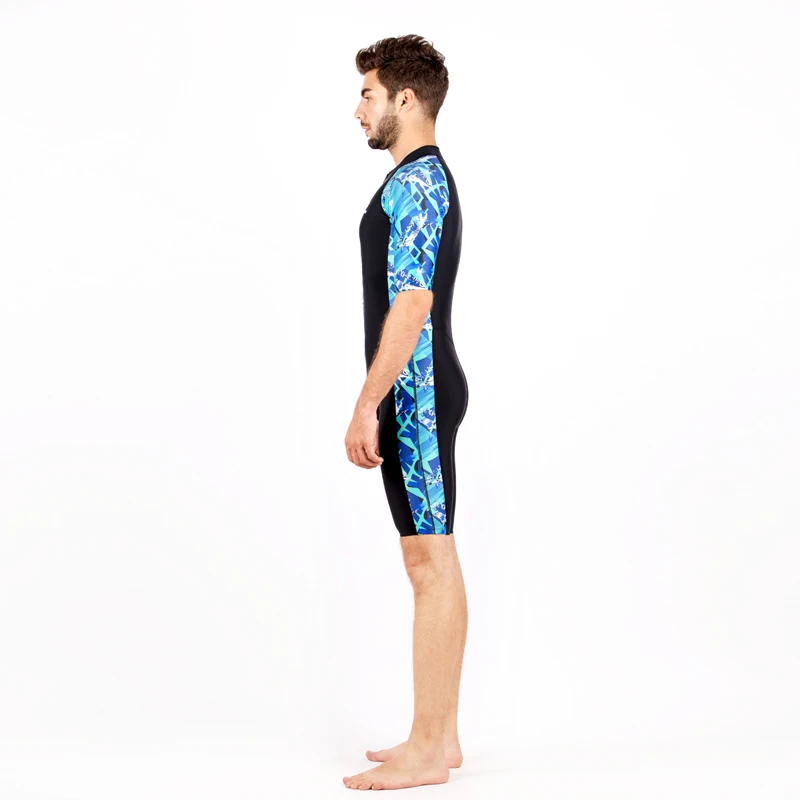 HXBY для мужчин Sharkskin по колено соревнования Купальники Цельный дайвинг серфинг боди для похудения купальный костюм эластичный купальник
