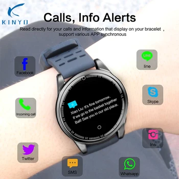

KINYO Smart band bracelet fitness tracker smartband blood pressure oxygen smart wristband smart watch 2019 best gift for friends