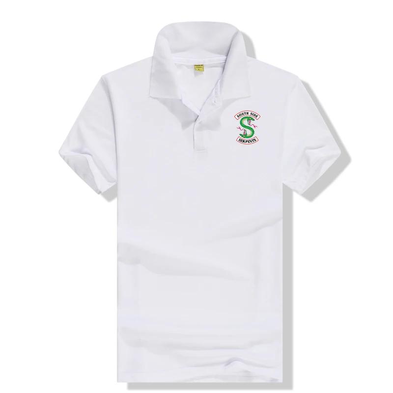 

GLENN BERGER Riverdale snake print POLO Shirt Women Summer Tops Serpents Jughead Female casual Riverdale South Side polo shirts