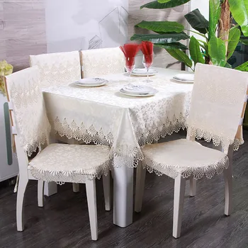 

Table Cloth Lace Waterproof Polyester Rectangle Embroidered Table Cover EU Style Home Wedding Table Decor Supplies Tablecloth