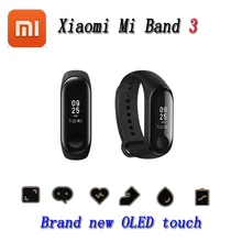 2018 New Xiaomi Mi Band 3 Smart Wristband Bracelet Band 3 OLED 128 x 80 Touch Screen battery 110mAh Pulse Heart Rate Step Time