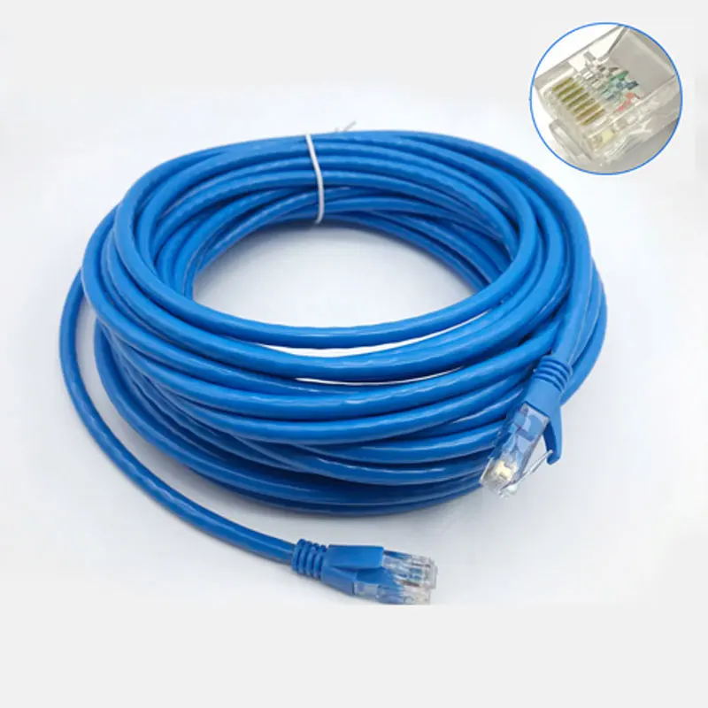 Ethernet-кабель 10 м 15 20 25 Cat5 Cat5e RJ45 соединительный кабель Интернет-сети синий