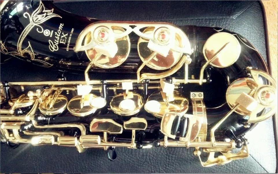 

2017 Free High Quality Musical Instruments Alto Saxophone Sax  EX Professional E-flat Saxophone Sax Saxophone High Black