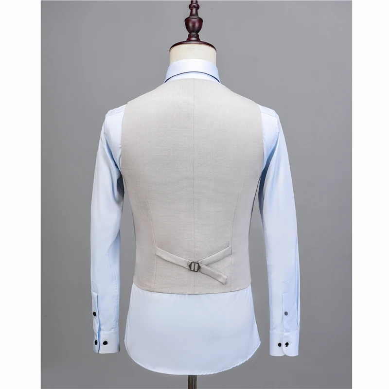 NA44 новейший дизайн мужской костюм из 3 предметов белый синий льняные костюмы мужской смокинг Свадебные костюмы для жениха для мужчин Повседневный стиль