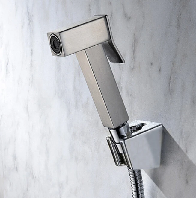 304 Stainless Steel Brushed Nickel Bidet Handheld Shower Faucet Spray