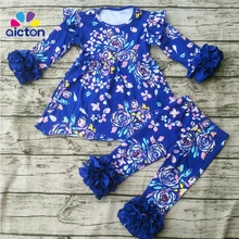 2017 primavera boutique outfits menina conjunto de roupas páscoa crianças roupa do bebê colorido remake outfit