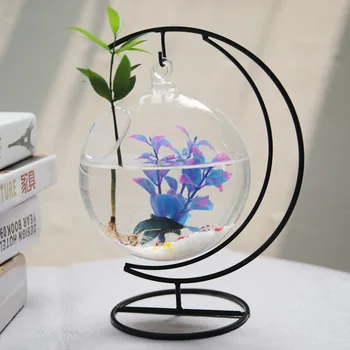 

New Creative Hang Terrarium Container Hydroponics Planter Flower Glass Vase Fish Tank Goldfish Bowl Home Table DIY Decoratin