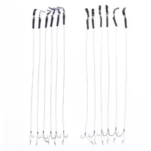 30 шт 6/8/10# Без Бородки Размеры Карп Рыболовный крючок с буровые установки для волос Поворотный 12LB изогнутый крюк с Кривошип и прямая ручка крюк