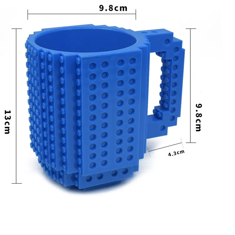 Креативные стаканы 350 мл, строительные блоки, кружки, сделай сам, кофейная чашка, блок-головоломка, кружка, индивидуальная чашка для воды, сборная, кирпичная кружка для молока, подарок