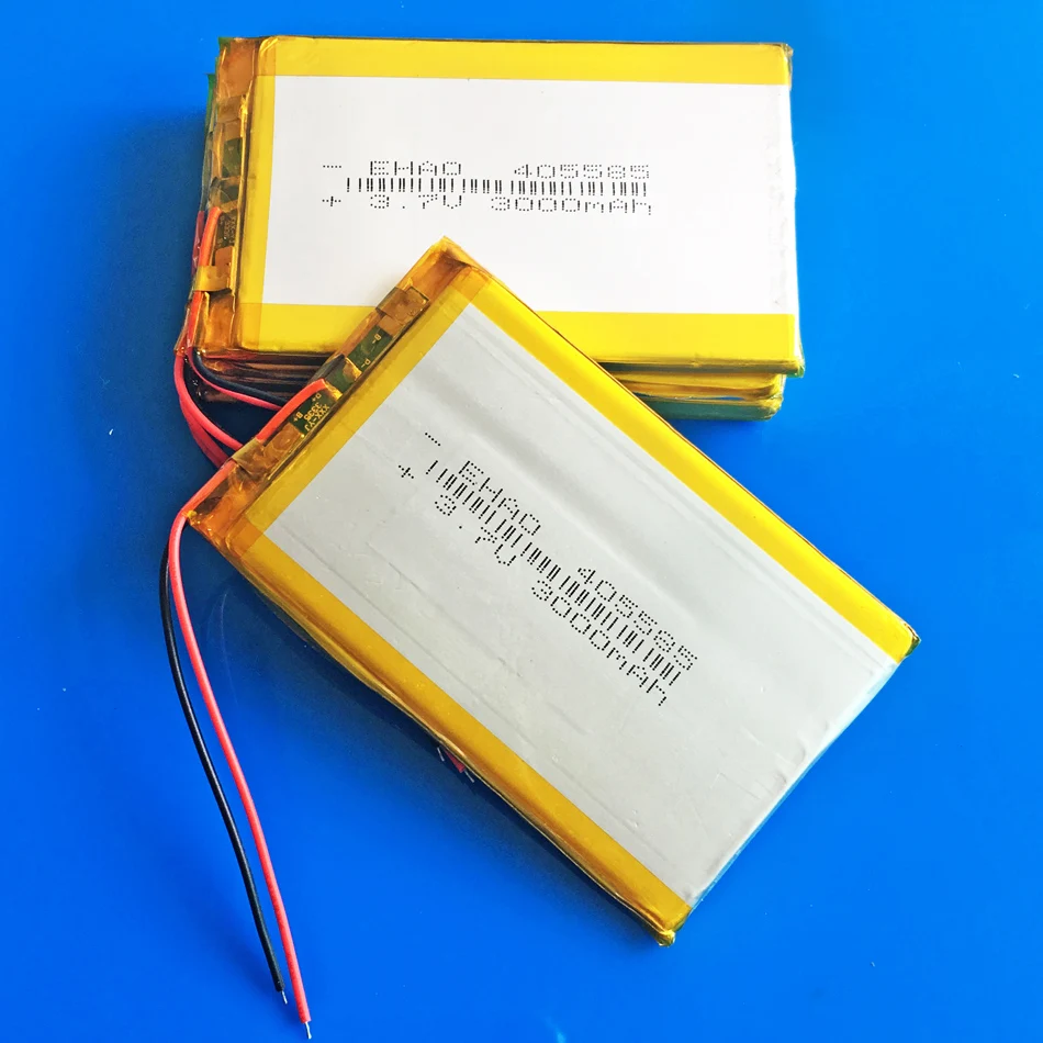 3,7 V 3000mAh 405585 lipo литий-полимерная аккумуляторная батарея li ion для gps-навигатора DVD PDA PAD power bank электронная книга камера