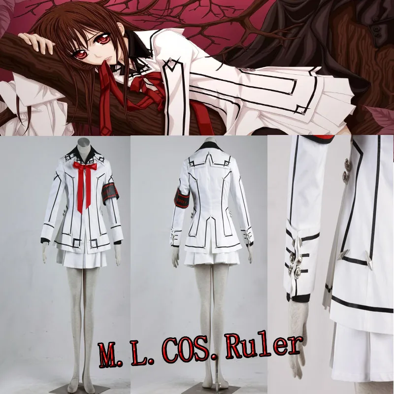 

Vampire Knights Yuki Cross Cosplay Costume Night Class White Uniform Full Suit