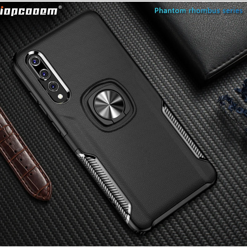 

Phone Case For Huawei P20 Case Finger Ring Magnetism Stand Shockproof Car stand Armor back cover For Huawei P20Pro Coque