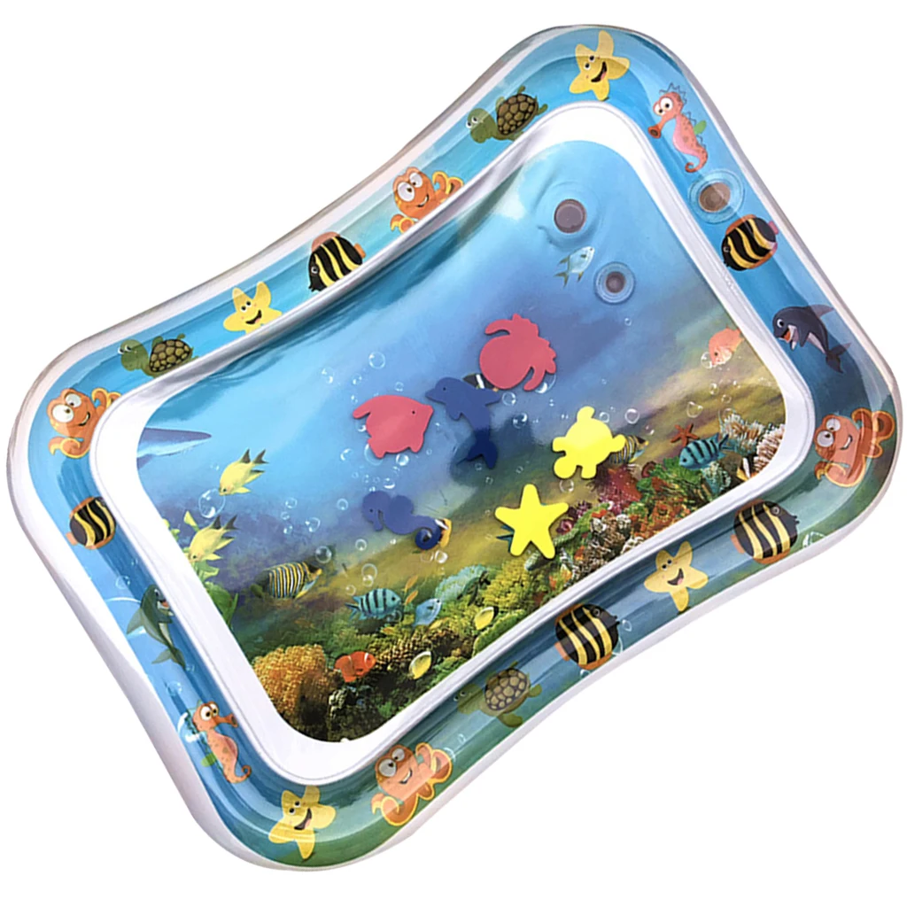 Tummy Time Inflatable Water Mat For Infants and Toddlers, Perfect Fun time Play Activity Center, Baby Developmental Toys