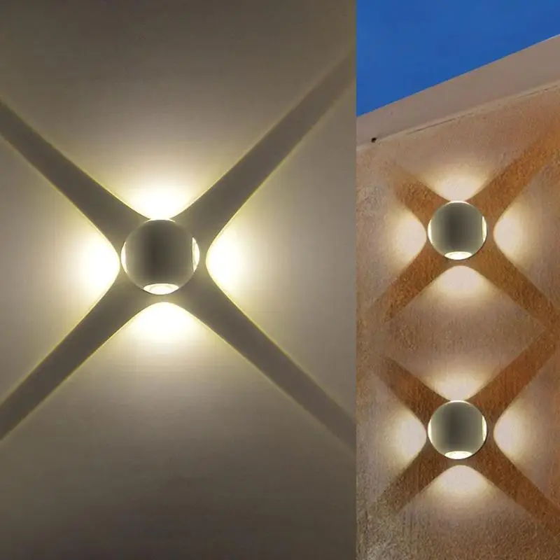 

Modern 12W Round White Wall Lamp COB Led Wall Light 360 Degree Adjustable IP65 Waterproof DIY Indoor Outdoor Corridor Stair Lamp