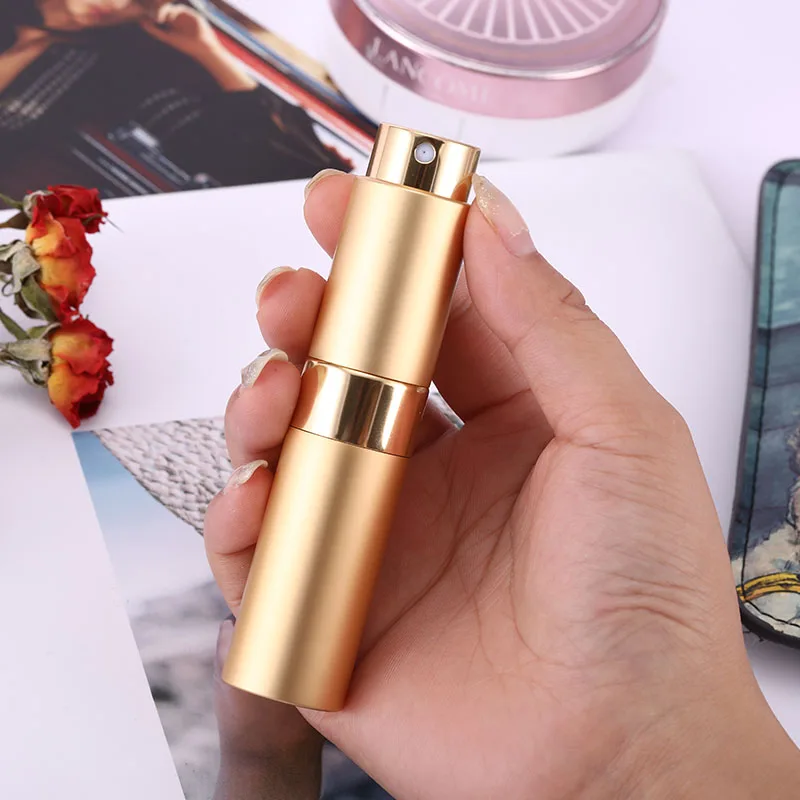 

1 Piece 8ml Ladies fashion Portable Mini Travel Perfume Bottle Atomizer 4 Colors Parfum Bottles For Spray Scent Pump Case