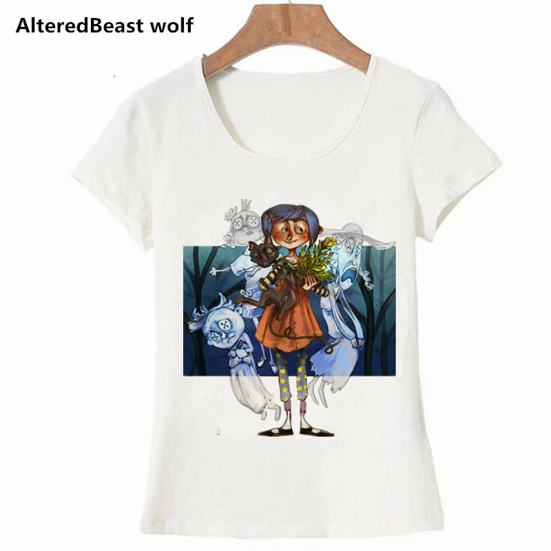 2019 جديد المتناثرة كورالاين مطبوعة المرأة القميص عارضة المحملة قمم الصيف قصيرة الأكمام الإناث T قميص المرأة الملابس