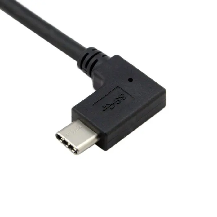 10 см 90 градусов правый угловой USB C 3 1 Type папа к женскому OTG кабель для передачи