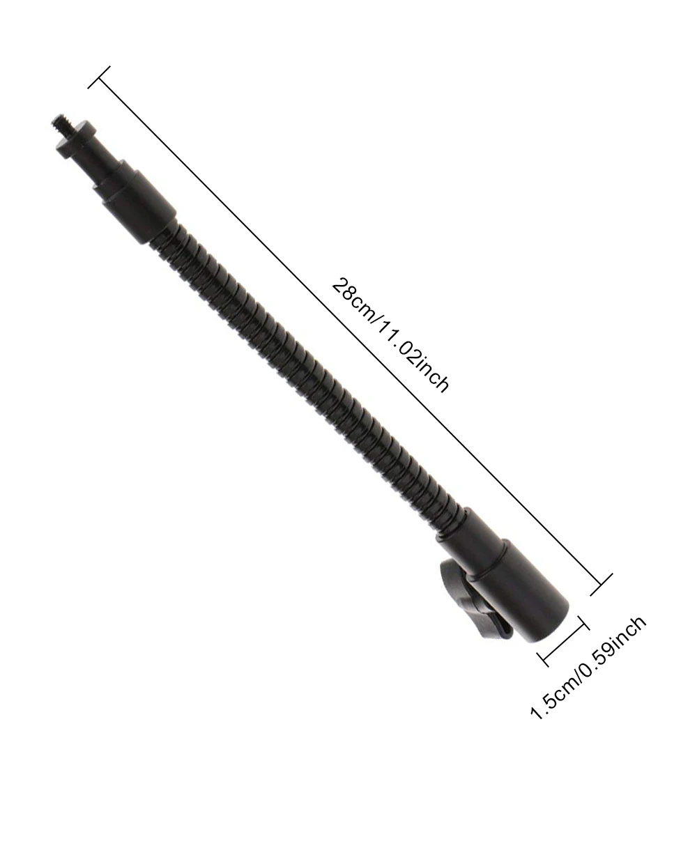 Bendable Flash Light Stand Black Steel Wire Pipe Overarm Bracket With 14 Screw Male Mount Adapter Camera Accessories (6)