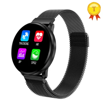 

2019 Smart watch IP67 waterproof Tempered glass Activity Fitness tracker Heart rate monitoring Sports Men women Smart band