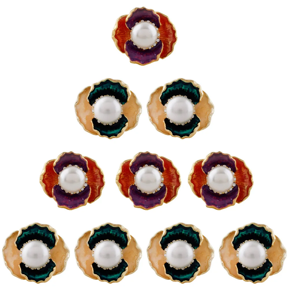 

10PCS/LOT New high quality big snap button shell plated mussel Big pearl snap jewelry Plated snaps for bracelets necklace