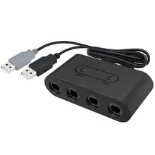 4 Ports For GameCube GC Controllers USB Adapter Converter for Nintendo Wii U PC NGC for PC Game Accessory Support Wholesale