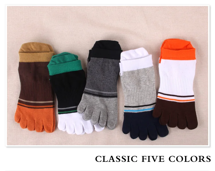 5 пар Для мужчин дышащие носки пять пальцев носки мужские Ботильоны носком хлопковые носки