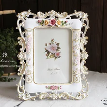 Новинка 6, 7 дюймов 1 коробка смола цветной рисунок Роза Фоторамка Для свадебной серии подарок настольное украшение семья картина шоу рамка