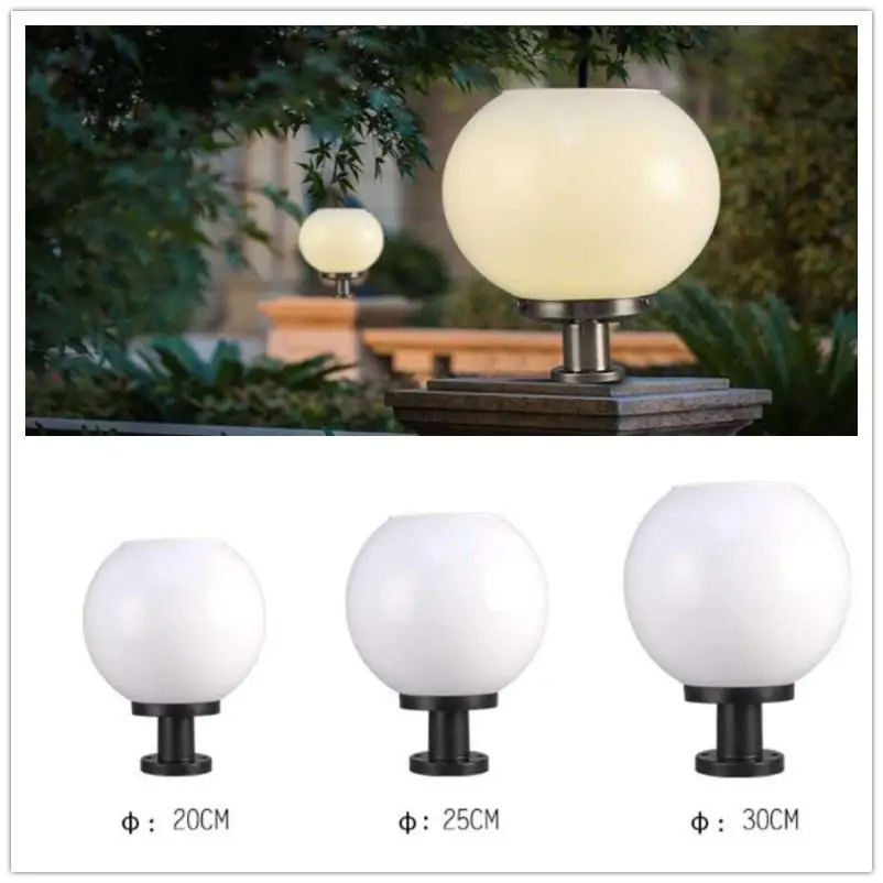 

AKDSteel Waterproof Solar Circular Wall Light Solar-powered Ball-shape LED Wall Light Fence Street Lamp Decoration White Light