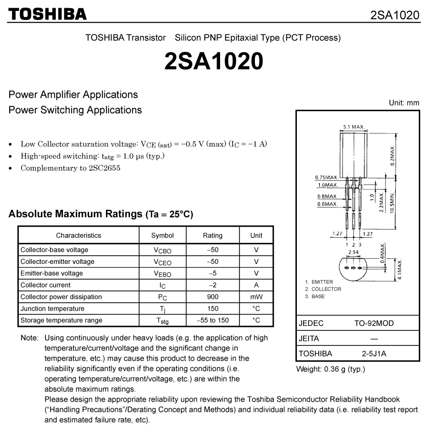 2018 hot sale 30pcs/50PCS JAPAN 2SA1020Y (A1020,PNP) audio commonly used in small and medium power transistor free shipping