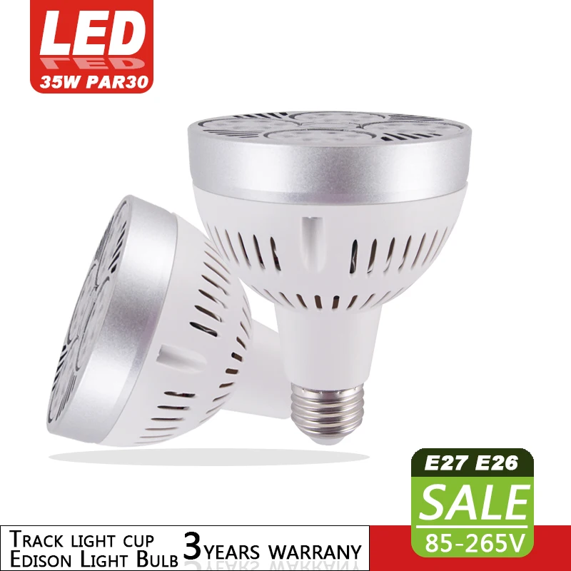 

E27 E26 led PAR30 bulb 35w 45w track light lamp cup Edison bulb screw clothing store LED spotlight replacement replacement bulb