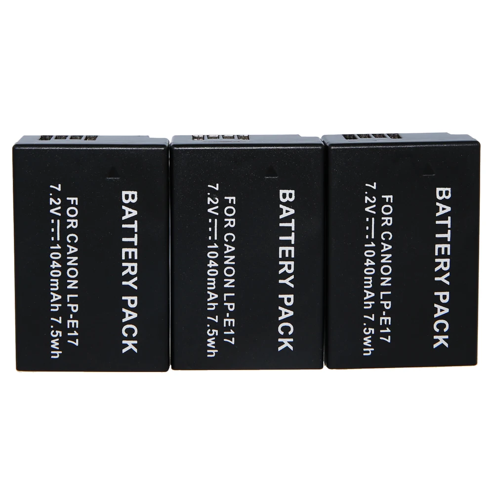Bateria para Câmera Bateria de 1300mah para Canon Digital Stereo T6s 760d m3 8000d Kiss X8i lp E17 Eos T6i 750d - Image 5