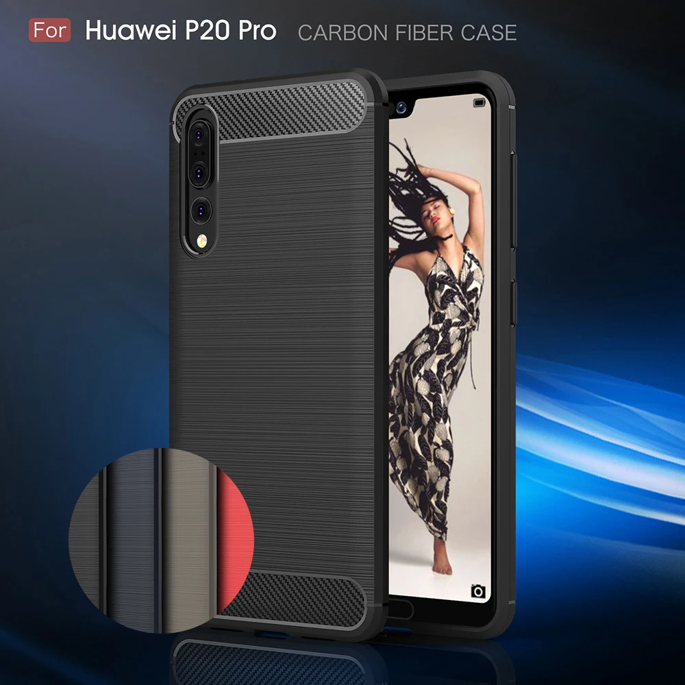 Для Huawei Honor 7A чехол для Y6 Y9 2018 Роскошный мягкий из углеродного волокна P20 Lite Nova 3E Pro