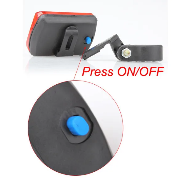 Flash Deal 5 LED Rear Tail Red Bike Bicycle Back Light 9