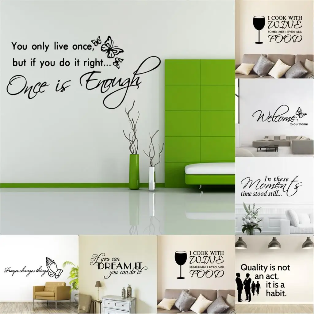 Artistic sentence citation Wall Mural Removable Wall Decal Home Decor