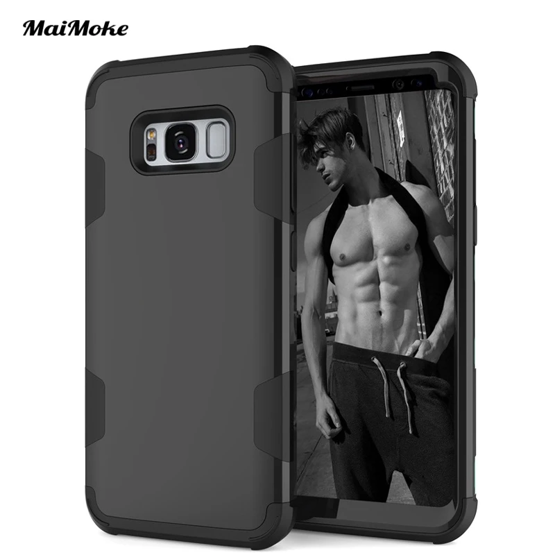 

New For Samsung galaxy S8 Case 1.1 Armor Hard Plastic Cover For Samsung galaxy S8 Plus Case All Inclusive 2 IN 1 Phone Cover