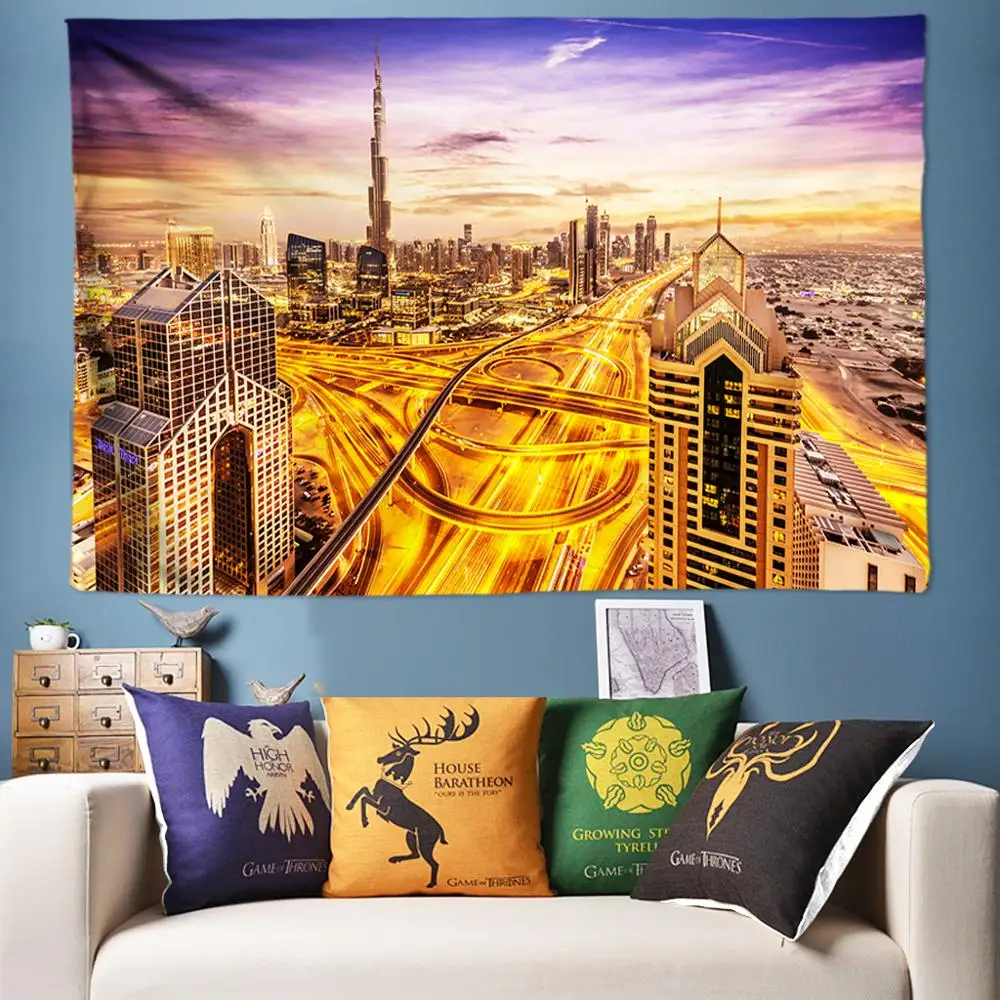 

England Castle Decorative Tapestry Wall Hanging 3D Psychedelic Tapestry Mandala Elegant Wall Tapestry Boho Decor Hippie Tapestry