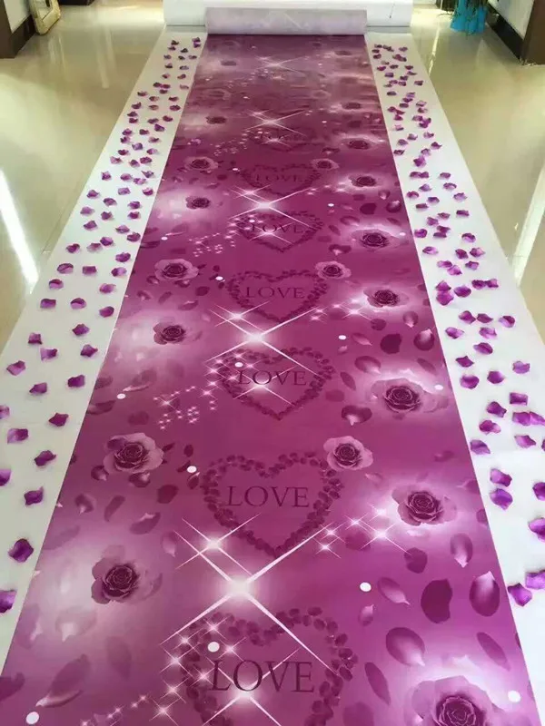 

10 Meters/lot 3D Non-Woven Fabric LOVE Wedding Party Carpet T Stage Decoration Carpet Mat
