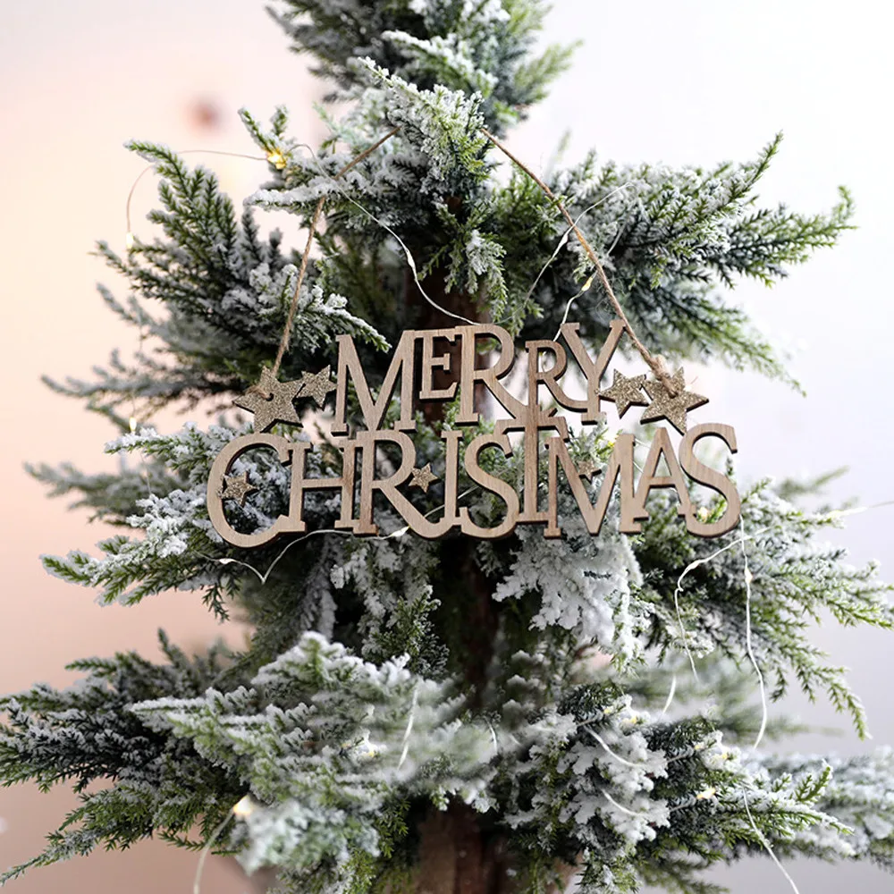 2018 новые рождественские украшения деревянные Xmas Tree Висячие кулоны с надписью