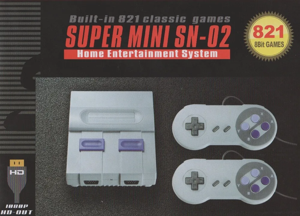 Новая игровая консоль HDMI Mini tv Ретро для Nes 8 бит игр с 821 различными встроенными