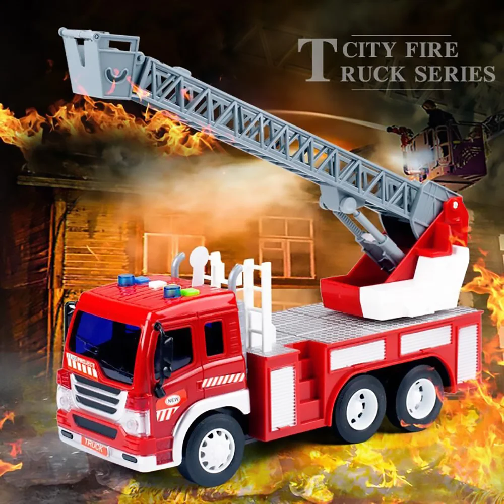 2 шт./компл. 1/16 пожарная машина автомобиль игрушка «пожарная машина» автомобиля инерционная пожарная машина для мальчиков, с изображением автомобиля игрушки для Детский подарок