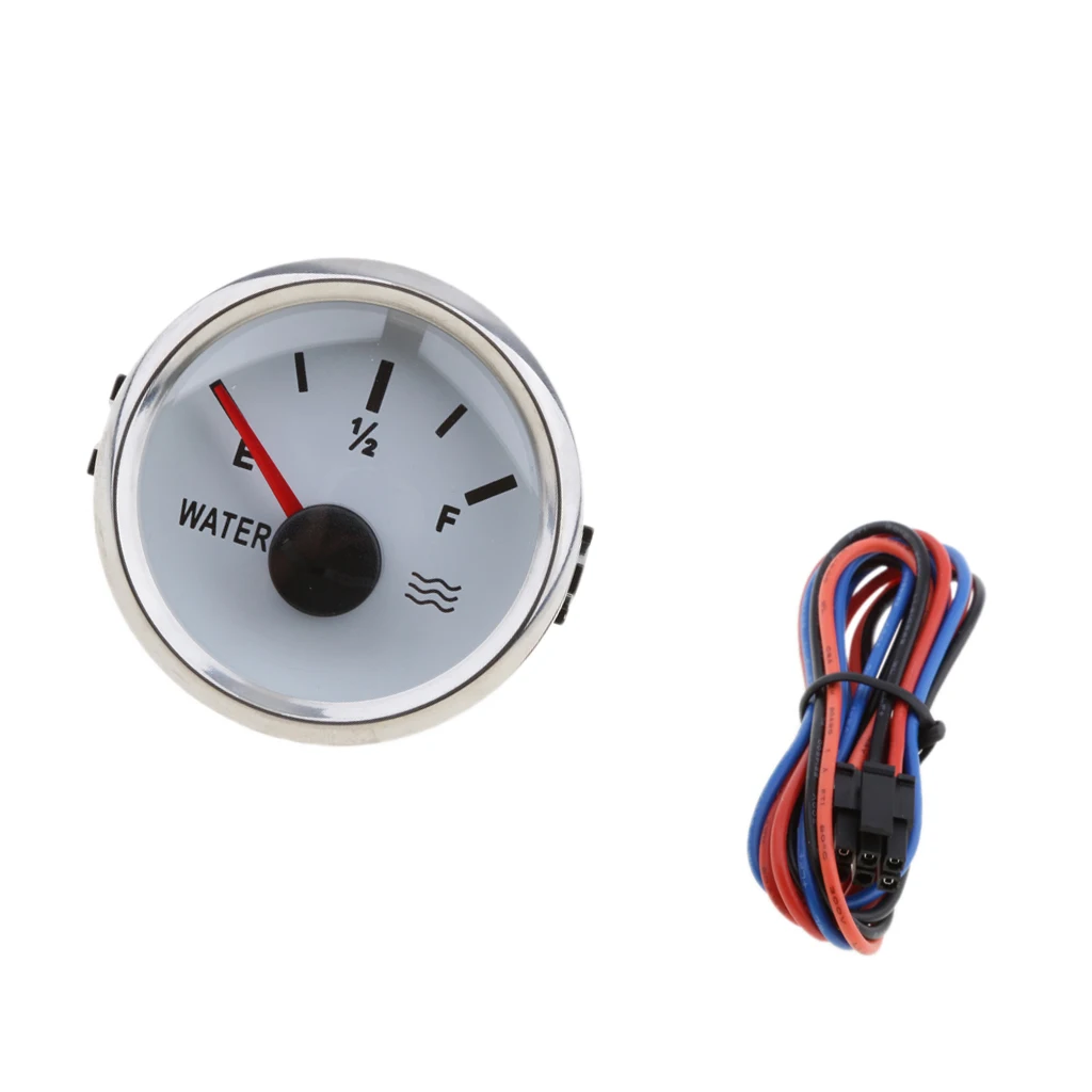 Marine 2' 52mm 100% Waterproof Protection Whit Water Level Gauge for Inflatable Boat White Canoe Kayak Dinghy Accessories